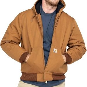 Carhartt Loose Fit Insulated Flannel-Lined Jacket w/ Hood, size Medium